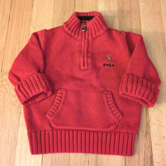 Ralph Lauren 12-18 Month Baby Boy Sweater Pullover Cardigan Shirt Cable Knit Lot - Picture 5 of 11